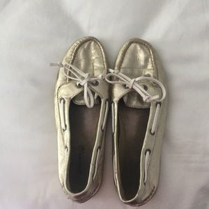 Gold Sperry Topsiders